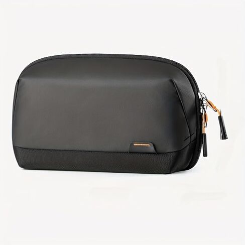Digital Storage Bag for Data Cables, Volcano Storage Bag, Crossbody Bag, Power Bank Case, Travel Portable Bag - for Both Men And Women-Black in Kuwait
