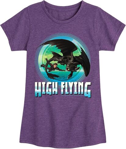 How to Train Your Dragon - High Flying - Toddler & Youth Girls Fitted Tee in Kuwait