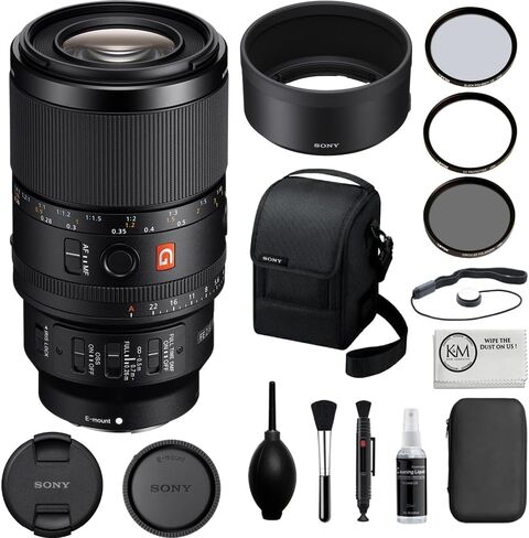 Sony FE 100mm f/2.8 Macro GM Lens Compatible with Sony E Mount (Full Frame) Bundle with Tiffen 67mm Filter Set (UV, CP & Black Pro Mist 1/8) + Lens Cap Keeper + Cleaning Kit + Cleaning Cloth (5 Items) in Kuwait