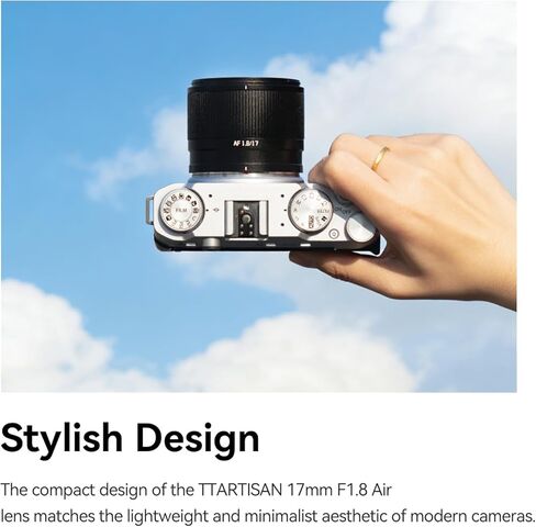 TTARTISAN 17mm F1.8 Air Auto Focus Lens, AF 17mm f/1.8 X APS-C Prime Wide-Angle Lens for Fuji X-Mount X-A1 X-A10 X-A2 X-A20 X-A3 X-A5 X-A7 X-M1 X-M5 X-H1 (X-Mount) in Kuwait
