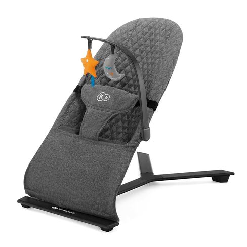 Kinderkraft Mimi Portable Baby Bouncer, Safe and Ergonomic Bouncer Seat with Spine Support and an Additional Play Bar for Babies 0-6 Months, Gray in Saudi Arabia