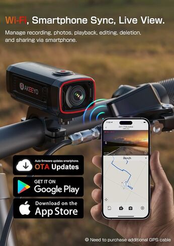 AKEEYO AKY-710S Motorcycle Camera 4K 28fps, 2K 55fps, Wide-Angle 142°, IP67, 5MP, Loop & Emergency Recording, Parking Monitor, Motorcycle Bike,Outdoor Sports, Rechargeable,32GB Card Included in Kuwait