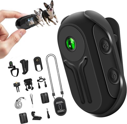 Mini Body Camera 1080P with Display Screen | Wearable Sports Action Camera, Portable Helmet Cameras, POV Camera with 120° Wide-Angle, Multiple Accessories in Kuwait