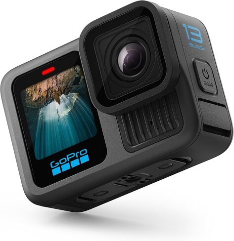 GoPro HERO13 Black - Waterproof Action Camera with 5.3K60 Video, 27MP Photo + Compatability with HB-Series Lenses (Renewed) in Kuwait