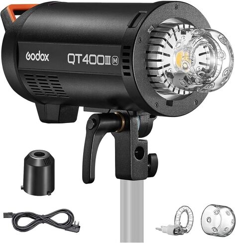 Godox QT600IIIM 600Ws Studio Monolight Strobe Flash Light, 2.4G Wireless X System, HSS 1/8000s, 0.01-0.9s Recycling, 5600K Modeling Lamp, Bowens Mount for Studio,Portrait,Product Photography,Shooting in Kuwait