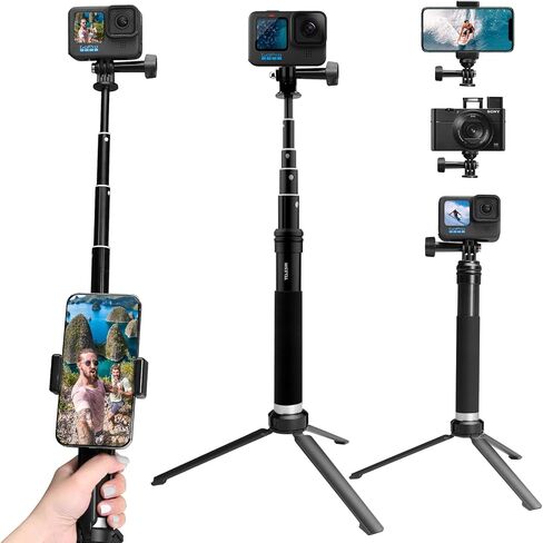 AFAITH 4 in 1 Selfie Stick Floating Hand Grip Tripod Waterproof Extendable Monopod for GoPro Hero 13/12/11/10/9/8/DJI OSMO Action 6/5 Pro/4/3/Insta360 Ace Pro/Ace and Most Action Camera in Kuwait