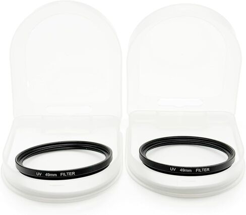 52mm UV Filter (2-Pack) - HD Ultra Clear Optical Glass, Basic Scratch & Dust Protection for Camera Lens - Compatible with Camcorder, Action Cam in Kuwait