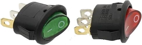 10Pcs 3D3P-RED KCD1 Oval Rocker Switch 10A Power Switch 6A 250V 10A 125V ON-Off-ON in Kuwait