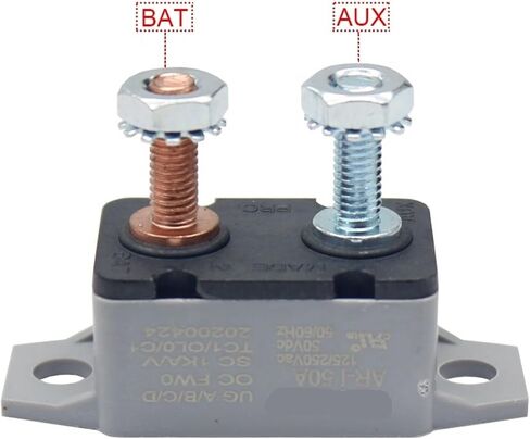 1pc 25A 12V DC Circuit Breaker Cover Dual Battery Fuse Automatic Auto Reset Waterproof Circuit Breaker in Kuwait