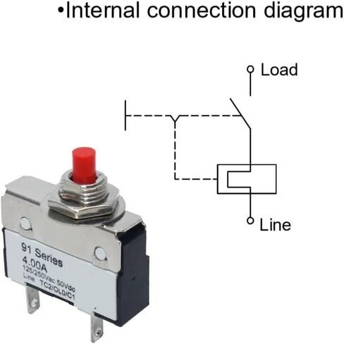 4 PCS 91 Series Overload Protector 1A Electrical Automatic Circuit Breaker in Kuwait
