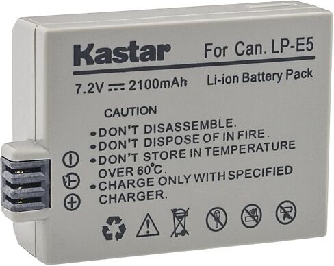 Kastar Battery (1-Pack) for LP-E5, LC-E5E Work with Canon EOS 450D, 500D, 1000D, Kiss F, Kiss X2, Kiss X3, Rebel XS, Rebel XSi, Rebel T1i Digital Cameras in Kuwait