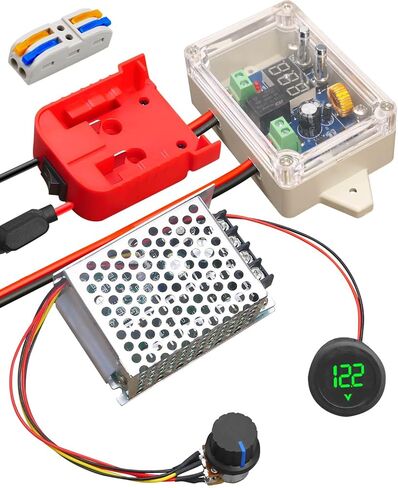 Power Wheel Adapter Kit Fit for Milwaukee M18 18V Battery with Voltage Regulator Fuse and Wire Terminals, Upgrade Battery Adapter Conversion Connector Suit for DIY Rc Truck, Robotics and Rc Car Toys in Kuwait