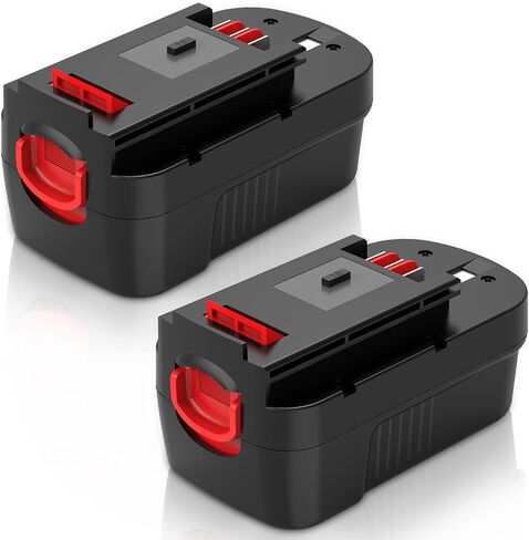 2-Pack [Upgraded to 3600mAh] Replacement for Black and Decker 18V Battery | Compatible with B-lack and Decker 18 Volt Battery Ni-Mh HPB18 244760-00 A1718 FS18FL FSB18 Firestorm Cordless Tools (Black) in Kuwait