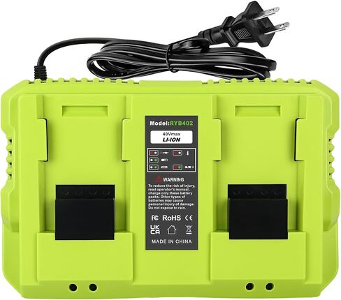 Replacement for Ryobi 40V Battery Charger, Dual Port Fast Charging Station | with USB & Type-C - Compatible with OP4026 OP4050 OP4050A OP4040 OP4060 OP4015 40 Volt Batteries in Kuwait