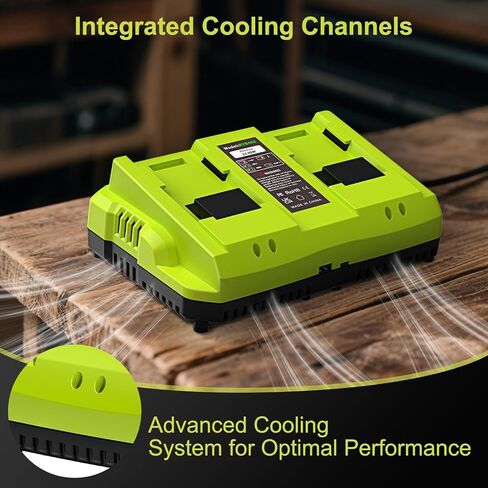 Replacement for Ryobi 40V Battery Charger, Dual Port Fast Charging Station | with USB & Type-C - Compatible with OP4026 OP4050 OP4050A OP4040 OP4060 OP4015 40 Volt Batteries in Kuwait