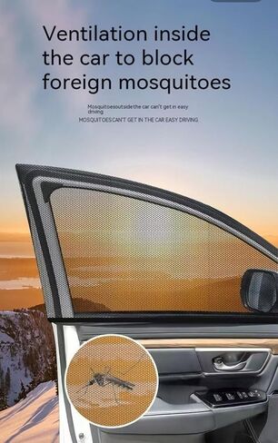 Protective Side Mesh for VW T-Cross 2018-2024 2025, Breathable Dark Shade Shield Heat Resistant Sunlight Blocker Auto Rear Door Cover,SUV in Kuwait