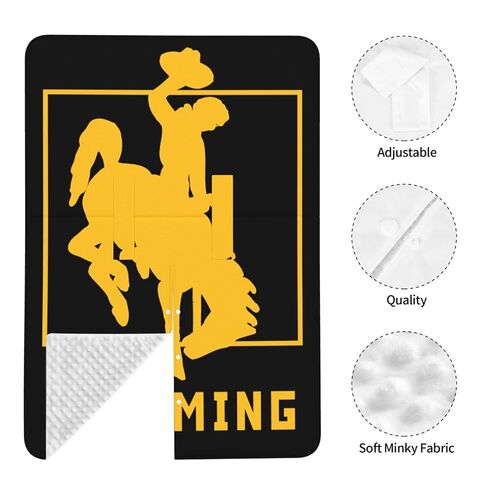 Wyoming Flag Baby Car Seat Cover & Breastfeeding Nursing Cover - Breathable Stretch Fabric Multi-Use Nursing Cover for Breastfeeding in Kuwait
