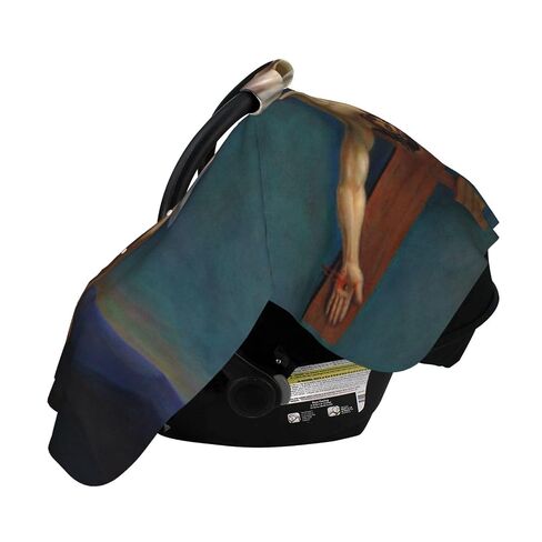 Jesus Christ On The Cross Baby Car Seat Cover & Breastfeeding Nursing Cover - Breathable Stretch Fabric Multi-Use Nursing Cover for Breastfeeding in Kuwait
