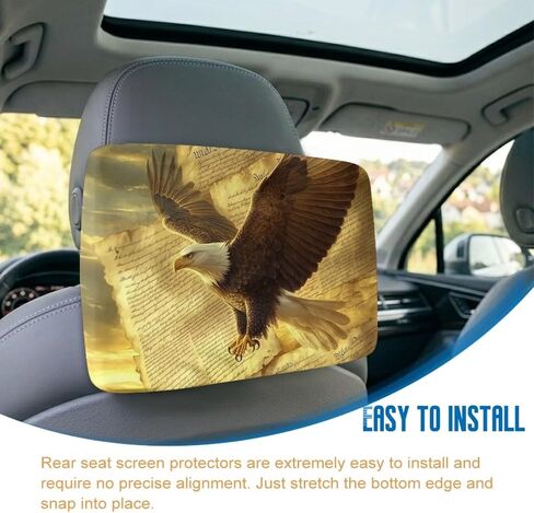 Eagle Screen Protector Cover for Back Seat Sun Protection Car Seat Screen Protector Waterproof Dust-Proof 2 PCS Set Universal Fit Automotive Accessories Portable Long-Term Use in Kuwait