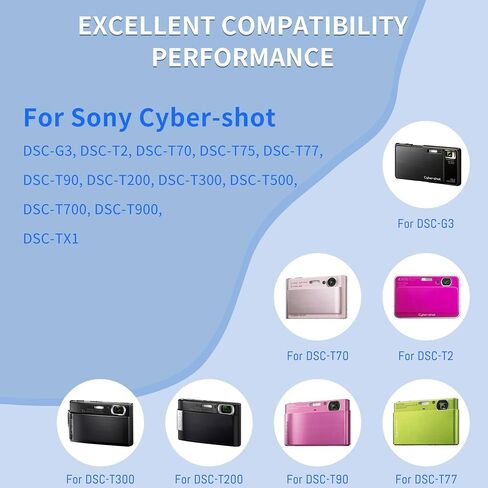 2 Pack NP-BD1 Battery and LCD Charger for Sony NP-BD1, NP-FD1, BC-CSD and Cyber-Shot DSC-G3, DSC-T2, DSC-T70, DSC-T75, DSC-T77, DSC-T90, DSC-T200, DSC-T300, DSC-T500, DSC-T700, DSC-T900, DSC-TX1 in Kuwait