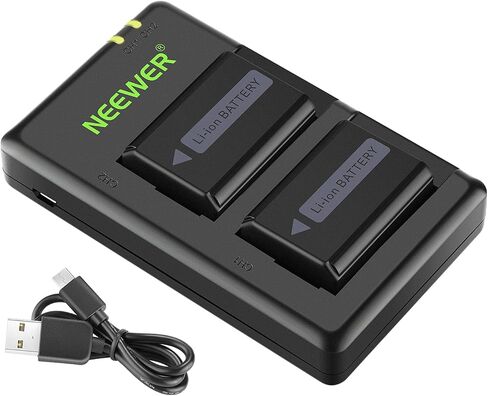 NEEWER Replacement Battery and Charger Set for EN-EL15, Compatible with Nikon Z5, Z6, Z6 II, Z7, Z7II, D780, D850, D7500, D750, D800, D7000, D7100, D7200 Batteries (2-Pack, Micro USB Port, 2100mAh) in Saudi Arabia