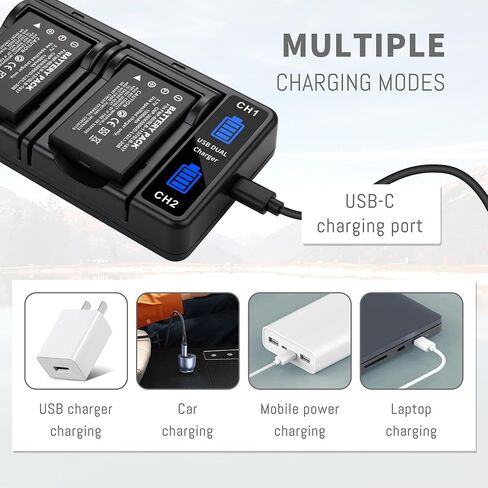 2Pack NP-60 Battery 1500MAH,LED Dual Charger for Fujifilm FinePix 50i 601 | For Kodak KLIC-5000 SLB-1137 Li-20B EasyShare, One Series AZ-1 AZ-2 Camera; MX-890 11N09T MX-810 MX-880 MX-950 MX-980 in Kuwait