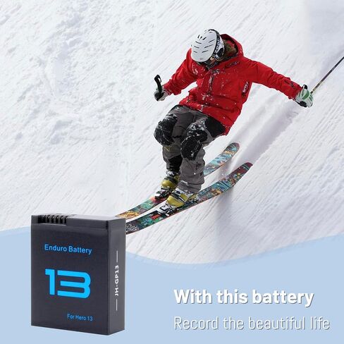 Battery Charger Bundle Kits for GoPro Hero 13 Black - 3 Pack Enduro Rechargeable Extra Batteries for Go Pro Hero13 GoPro13 Triple Charging Case Charger Station in Kuwait