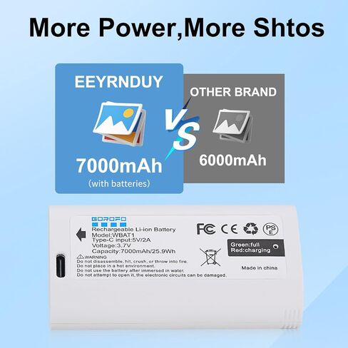 WBAT1 2-Pack Rechargeable Battery for WYZE Cam Pro 2K Camera Replacement Battery with Type-C Charging in Saudi Arabia
