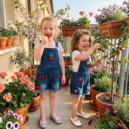 Toddler Girl Watermelon Denim Overall Dress Infant Baby Summer Outfit Strawberry Sleeveless Short Romper Jumpsuit in Kuwait