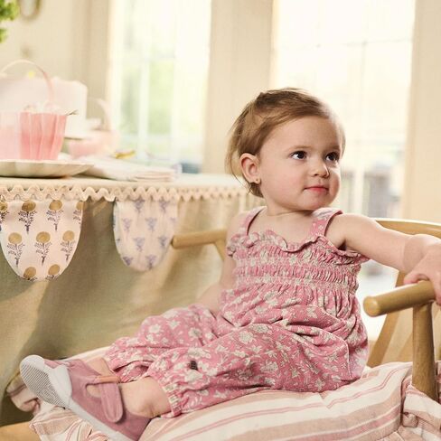 MODERNMOMENTS Baby Girls' Self Eyelet Ruffle Long Leg Romper in Kuwait