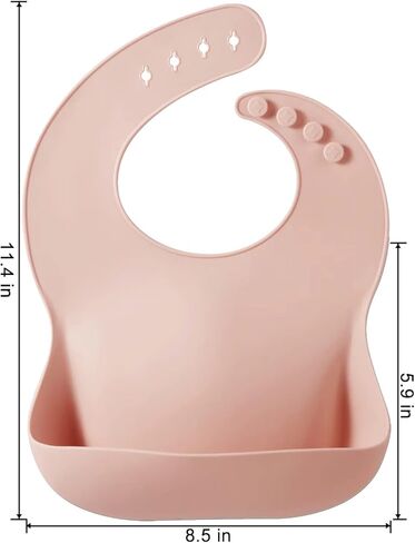 PandaEar Set of 3 Silicone Baby Bibs Waterproof & 7 Pack Baby Spoons in Kuwait
