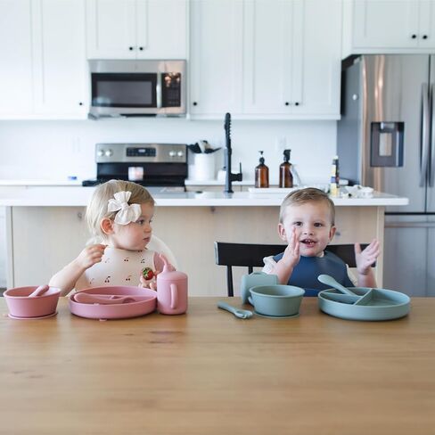Kaya Silicone Baby Bib Pack of 2, BPA-Free Waterproof Food Catcher, Adjustable Neck, Dishwasher Safe, Babies and Toddlers in Kuwait