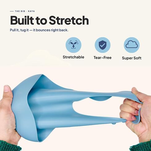 Kaya Silicone Baby Bib Pack of 2, BPA-Free Waterproof Food Catcher, Adjustable Neck, Dishwasher Safe, Babies and Toddlers in Kuwait