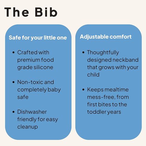 Kaya Silicone Baby Bib Pack of 2, BPA-Free Waterproof Food Catcher, Adjustable Neck, Dishwasher Safe, Babies and Toddlers in Kuwait