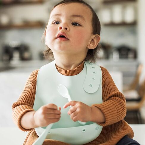 green sprouts Unisex Baby Silicone Scoop Bib in Kuwait