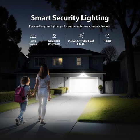 Onforu Hardwired Floodlight Camera Outdoor, Flood Light Security Cam Black | 5500LM 2K HD with Motion Sensor, Color Night Vision, 2-Way Audio, Built-in Siren, 24/7 Record, 2.4GHz WiFi, Works with Alexa in Saudi Arabia