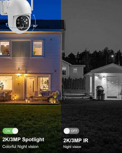 SANSCO 4G LTE Cellular Solar Security Camera Wireless Outdoor | Lifetime Free Unlimited Data, NO WiFi 2K Color Night Vision, PTZ 360 View, 2 Way Audio,Built-in SIM Card, 64G TF Card in Kuwait