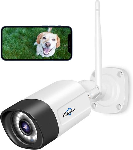 Hiseeu 5MP Security Camera Wireless Outdoor, Compatible NVR System | Home Security, Spotlight Color Night Vision, 2.4Ghz & 5Ghz Wi-fi, SD Card and Cloud Storage Supported in Kuwait