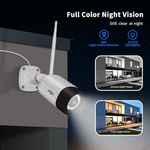 Hiseeu 5MP Security Camera Wireless Outdoor, Compatible NVR System | Home Security, Spotlight Color Night Vision, 2.4Ghz & 5Ghz Wi-fi, SD Card and Cloud Storage Supported in Kuwait