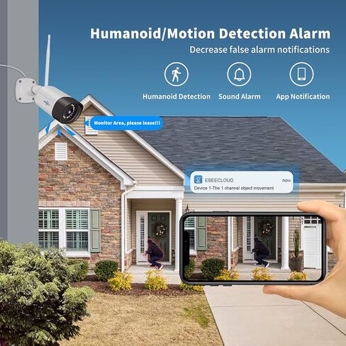 Hiseeu 5MP Security Camera Wireless Outdoor, Compatible NVR System | Home Security, Spotlight Color Night Vision, 2.4Ghz & 5Ghz Wi-fi, SD Card and Cloud Storage Supported in Kuwait