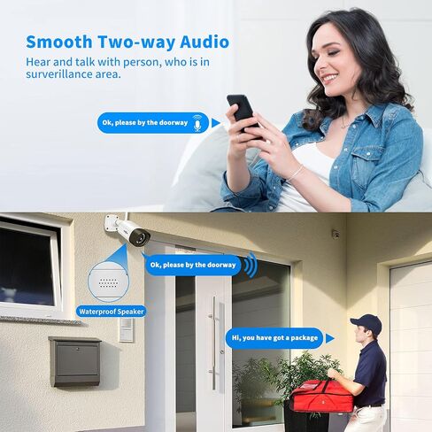 Hiseeu 5MP Security Camera Wireless Outdoor, Compatible NVR System | Home Security, Spotlight Color Night Vision, 2.4Ghz & 5Ghz Wi-fi, SD Card and Cloud Storage Supported in Kuwait