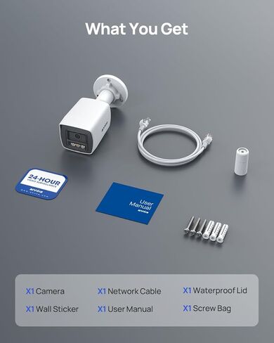 ANNKE 4K/8MP Bullet PoE Security Camera Outdoor, Smart Dual Light, White | AI Human/Vehicle Detection, Color Night Vision, Built-in Mic, Audio Recording, IP67, H.265+, Up to 512GB Storage, 4mm Lens, in Kuwait
