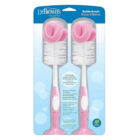 Dr. Browns Baby Bottle Brush - Pink - 2 Count in Kuwait