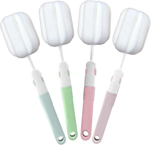 4 PCS Sponge Bottle Brushes Replacement Head Soft Sponge Brush Heads Environmental Protection Cup Cleaner Brush Refill Heads Without Handle (Brush Head 4PCS) in Kuwait