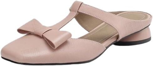 Round-toe low-heeled women's shoes, no heel design, backless high-heeled shoes in Kuwait