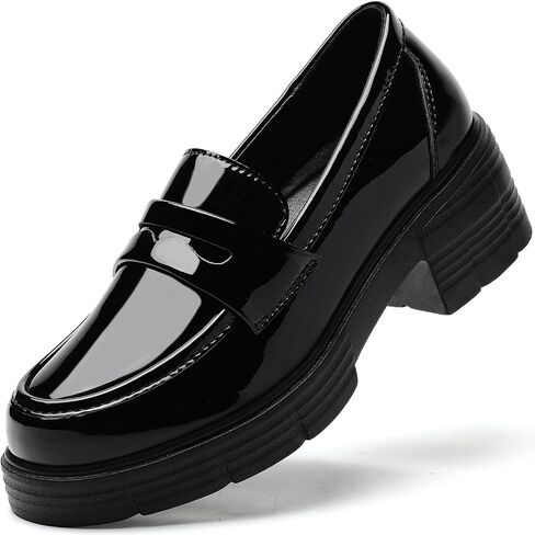 Loafers for Women Penny Slip On Chunky Block Heel Platform Loafer | Women's Lug-Sole Loafers Comfortable Business Casual Dress Office Work Shoes for Ladies Daily Walking Shoes in Kuwait