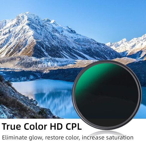 GREEN.L 72mm Polarizing Filter, True Color HD CPL Filter with Multi Resistant Nano Coated for Camera Lens in Kuwait