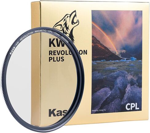 Kase 72mm Magnetic CPL Filter, KW Revolution Plus Circular Polarizer, Reduce Glare & Reflections, Ultra-Slim Waterproof Frame for Canon Nikon Sony Fuji in Kuwait