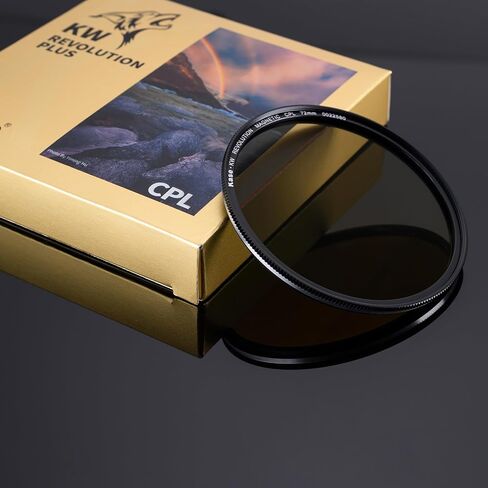 Kase 72mm Magnetic CPL Filter, KW Revolution Plus Circular Polarizer, Reduce Glare & Reflections, Ultra-Slim Waterproof Frame for Canon Nikon Sony Fuji in Kuwait