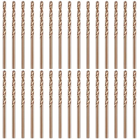 Mudder 30 Pieces 1/8" Drill Bit M35 High Speed Steel Twist Cobalt Drill Bit Set for Hardened Metal Stainless Steel Cast Iron Woodwork Plastic (1/8 Inch) in Kuwait